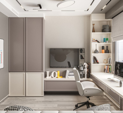 Шкаф и рабочие зоны в детскую "Рио"