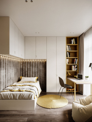 Шкафы и рабочие зоны в детскую